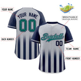 Custom Special style Raglan Sleeves Gradient Thick Stripe Authentic Baseball Jersey