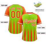 Custom Special style Raglan Sleeves Gradient Thick Stripe Authentic Baseball Jersey