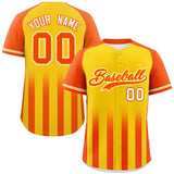 Custom Classic Style Raglan Sleeves Gradient Thick Stripe Authentic Baseball Jersey