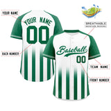 Custom Classic Style Raglan Sleeves Gradient Thick Stripe Authentic Baseball Jersey