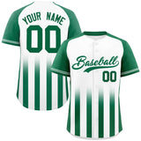 Custom Classic Style Raglan Sleeves Gradient Thick Stripe Authentic Baseball Jersey