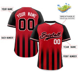 Custom Classic Style Raglan Sleeves Gradient Thick Stripe Authentic Baseball Jersey