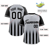 Custom Raglan Sleeves Gradient Thick Stripe Big Size Authentic Baseball Jersey