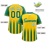 Custom Raglan Sleeves Gradient Thick Stripe for Men Authentic Baseball Jersey