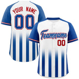 Custom Raglan Sleeves Gradient Thick Stripe for Adults Authentic Baseball Jersey