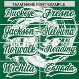 Custom White Kelly Green Swirl Graffiti Pattern Authentic Baseball Jersey