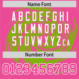 Custom Neon Green Pink Swirl Graffiti Pattern Authentic Baseball Jersey