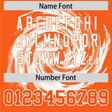 Custom White Orange Swirl Graffiti Pattern Authentic Baseball Jersey