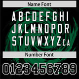 Custom Kelly Green Black Swirl Graffiti Pattern Authentic Baseball Jersey