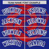 Custom Red Royal Swirl Graffiti Pattern Authentic Baseball Jersey