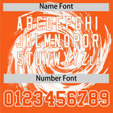 Custom White Orange Swirl Graffiti Pattern Authentic Baseball Jersey