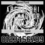 Custom White Black Swirl Graffiti Pattern Authentic Baseball Jersey