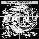 Custom White Black Swirl Graffiti Pattern Authentic Baseball Jersey