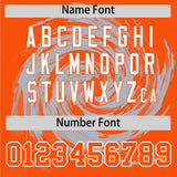 Custom Silver Orange Swirl Graffiti Pattern Authentic Baseball Jersey