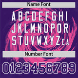 Custom Pink Purple Swirl Graffiti Pattern Authentic Baseball Jersey