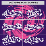 Custom Pink Purple Swirl Graffiti Pattern Authentic Baseball Jersey