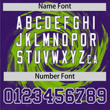 Custom Neon Green Purple Swirl Graffiti Pattern Authentic Baseball Jersey