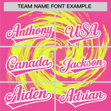 Custom Green Pink Swirl Graffiti Pattern Authentic Baseball Jersey