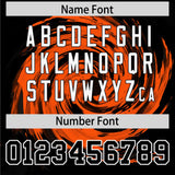 Custom Orange Black Swirl Graffiti Pattern Authentic Baseball Jersey