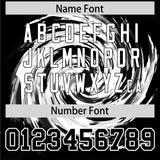 Custom White Black Swirl Graffiti Pattern Authentic Baseball Jersey