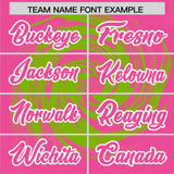 Custom Neon Green Pink Swirl Graffiti Pattern Authentic Baseball Jersey