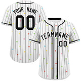 Custom Logo for Men Stripe Fashion Personalized Star Pattern Authentic Baseball Jersey