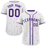 Custom Stripe Fashion Personalized Name/Number Star Pattern Authentic Baseball Jersey