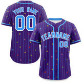 Custom Stripe Fashion Personalized Big Size Star Pattern Authentic Baseball Jersey