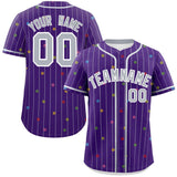 Custom Stripe Fashion Personalized Name/Number Star Pattern Authentic Baseball Jersey