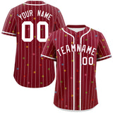 Custom Stripe Fashion Personalized Logo for Men Star Pattern Authentic Baseball Jersey