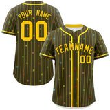 Custom Stripe Fashion Personalized Your Style Star Pattern Authentic Baseball Jersey