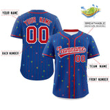 Custom Classic Style Stripe Fashion Personalized Star Pattern Authentic Baseball Jersey