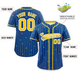 Custom Classic Style Stripe Fashion Personalized Star Pattern Authentic Baseball Jersey