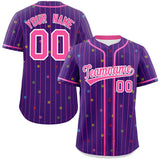 Custom Classic Style Stripe Fashion Personalized Star Pattern Authentic Baseball Jersey
