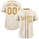 Custom Jersey for Men Stripe Fashion Personalized Star Pattern Authentic Baseball Jersey