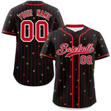 Custom Stripe Fashion Personalized Name Star Pattern Authentic Baseball Jersey