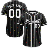 Custom Stripe Fashion Personalized Name Star Pattern Authentic Baseball Jersey