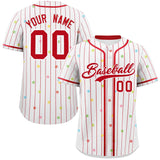 Custom Stripe Fashion Personalized Name Star Pattern Authentic Baseball Jersey
