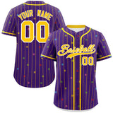 Custom Stripe Fashion Personalized Star Pattern Authentic Baseball Jersey for Men/Women 