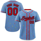 Custom Stripe Fashion Personalized Name Star Pattern Authentic Baseball Jersey