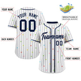 Custom Stripe Fashion Personalized for Men Star Pattern Authentic Baseball Jersey