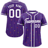 Custom Stripe Fashion Personalized for Men Star Pattern Authentic Baseball Jersey