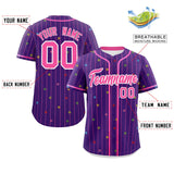 Custom Stripe Fashion Big Size Personalized Star Pattern Authentic Baseball Jersey