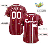 Custom Stripe Fashion Personalized Star Pattern Classic Style Authentic Baseball Jersey