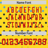 Custom Gold Red-White Raglan Sleeve Personalized Star Print Authentic Baseball Jersey