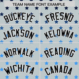Custom Silver Black-White Raglan Sleeve Personalized Star Print Authentic Baseball Jersey