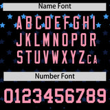 Custom Black Light Pink-White Raglan Sleeve Personalized Star Print Authentic Baseball Jersey