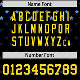 Custom Black Gold-White Raglan Sleeve Personalized Star Print Authentic Baseball Jersey