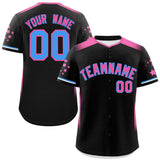 Custom Gradient Side Personalized for Men/Women Star Pattern Authentic Baseball Jersey
