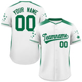 Custom Gradient Side Personalized Star Pattern Authentic Baseball Jersey for Adults